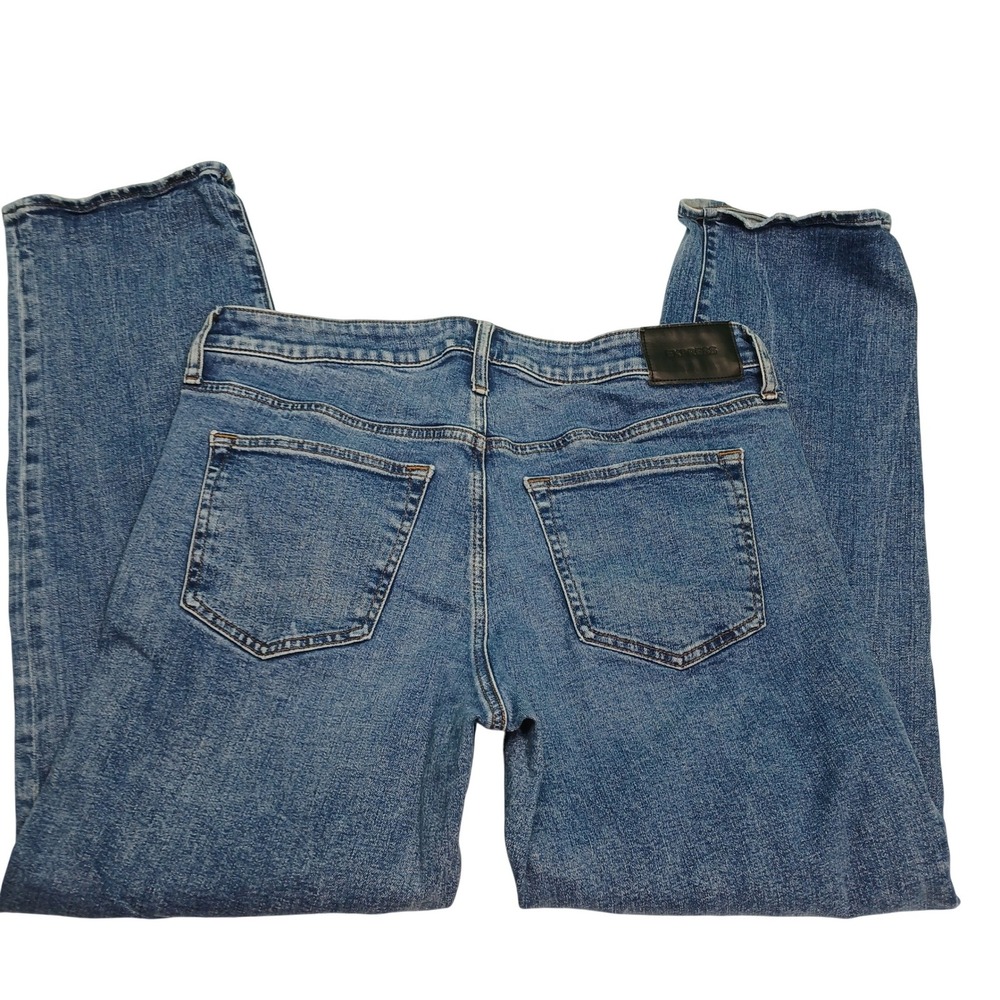 Express Mens Bootcut Jeans Medium‎ Wash Blue Stretch Denim 33x32 ID 5735